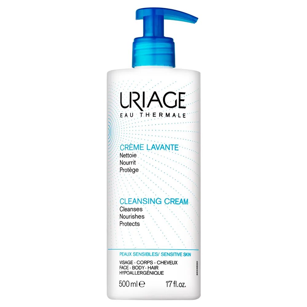 Uriage Creme Lavante 500 мл. Uriage Eau Thermale. Uriage Cleansing Cream. Урьяж крем очищающий пенящийся 500 мл.