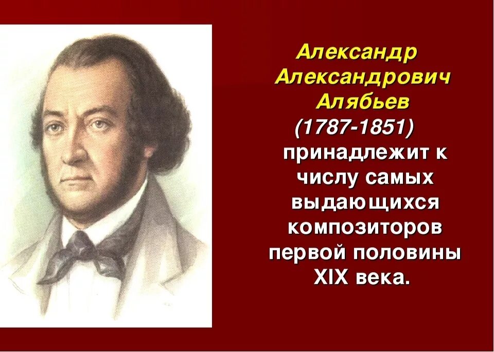 А.А. Алябьев (1787-1851). Алябьев композитор. Алябьев портрет композитора.