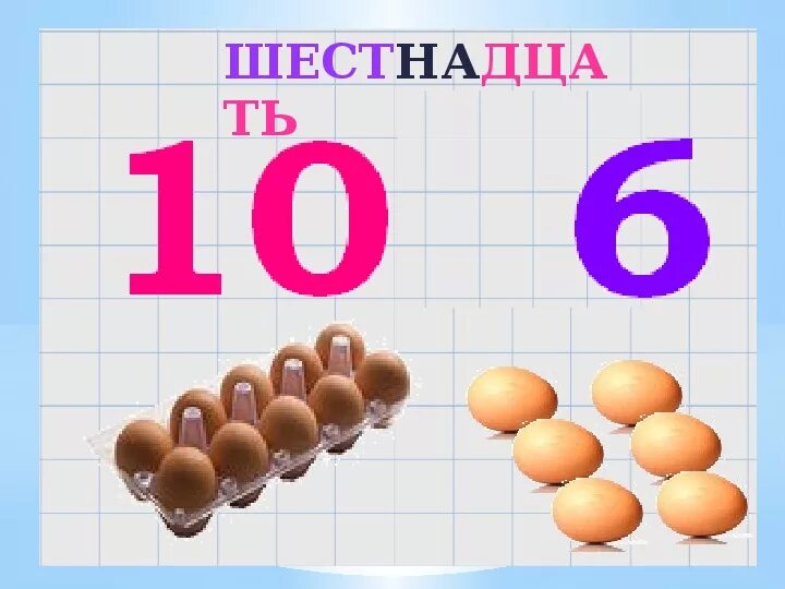 Число 16 для дошкольников. Десятки для дошкольников. Образование чисел второго десятка 1 класс. Число и цифра 16. Урок математики десяток счет десятками