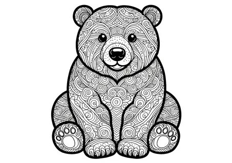Раскраска медведь распечатать - Bear Coloring Pages lap-lap.ru