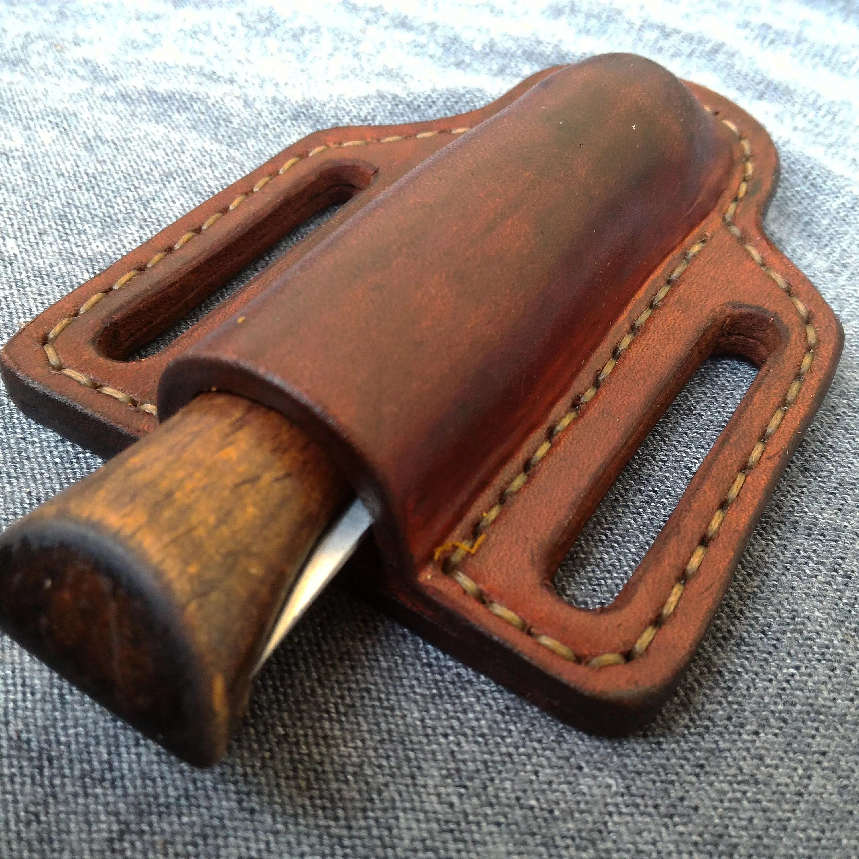 Leather Pancake Sheath for Pocket Knife. Кожаные ножны. Кожаные ножны для ножа. Ножны из толстой кожи. Изготовление ножен