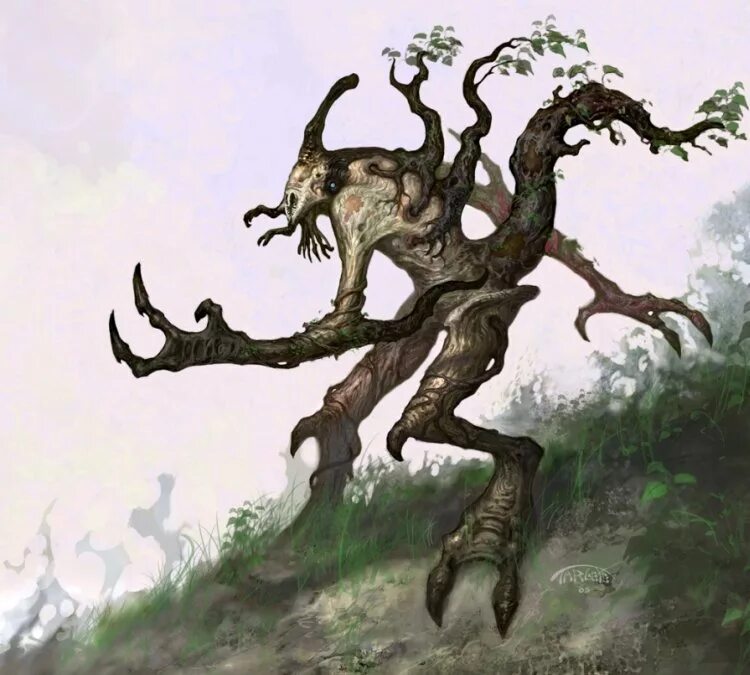 Дерево людоед с темного. Хищное дерево. Мифология дерево людоед.