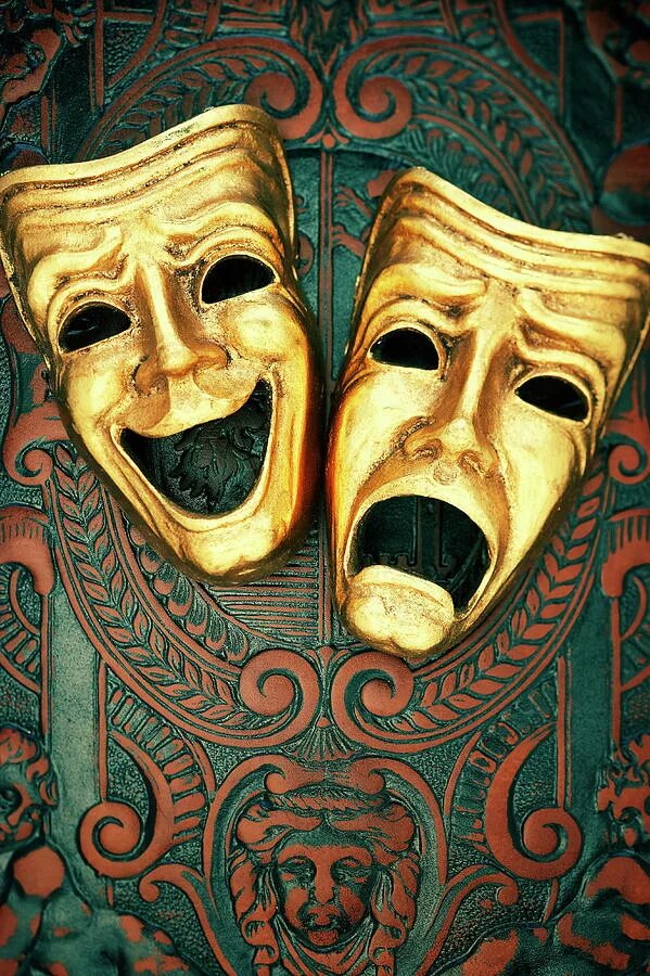 Театральная маска купить. Театральные маски. Греческие маски для театра. Маска трагедии и комедии. Актерские маски.
