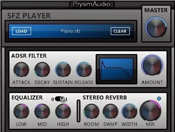 Плеер VST плагинов. Soft Equalizer VST. SFZ Piano. Плагин mag4. Loaded samples