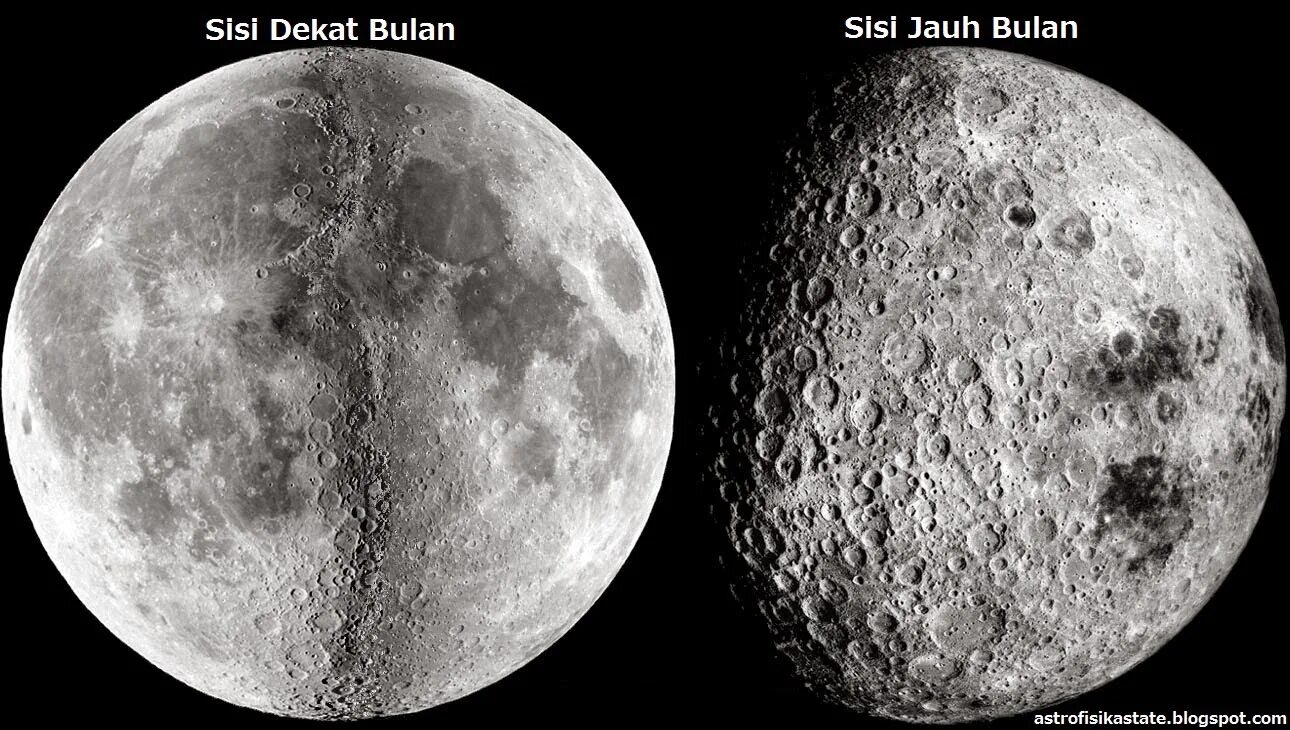 Снимок Луны. Расколотая Луна. Обратная сторона Луны. Луна разделилась на две части.