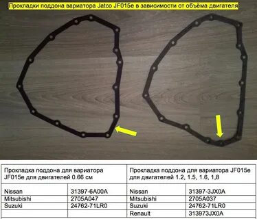 Прокладка поддона вариатора