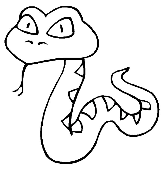 Год змеи рисунки распечатать Pin on Animals coloring pages