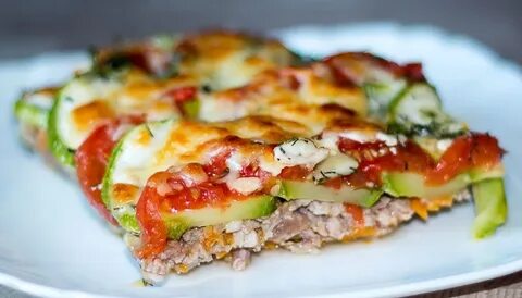 Запеканка из кабачков с овощами в духовке
