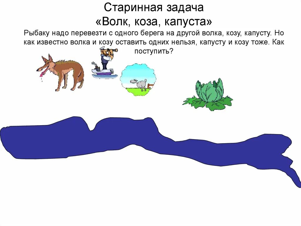 Волк коза и капуста задача. Задача про волка козу и капусту игра. Волк коза и капуста игра задача ответ. Волк коза капуста загадка решение.