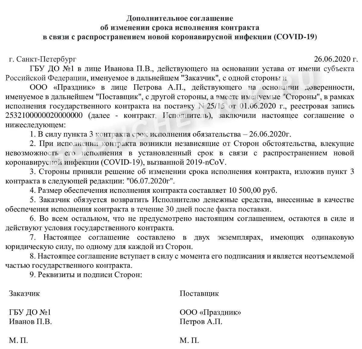 Соглашение о продлении сроков выполнения работ. Соглашение о расторжении договора поставки. Дополнительное соглашение образец. Доп соглашение к договору образец.