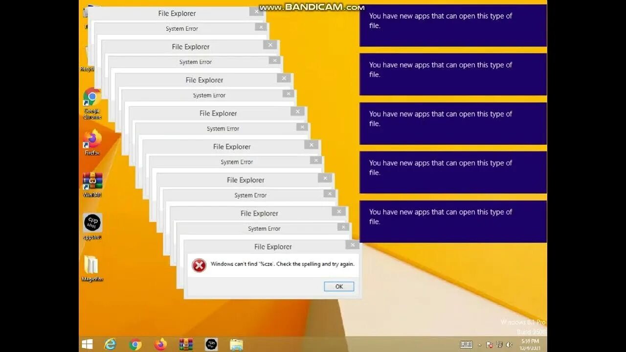 Windows 8 crazy error. Windows 8 crazy error