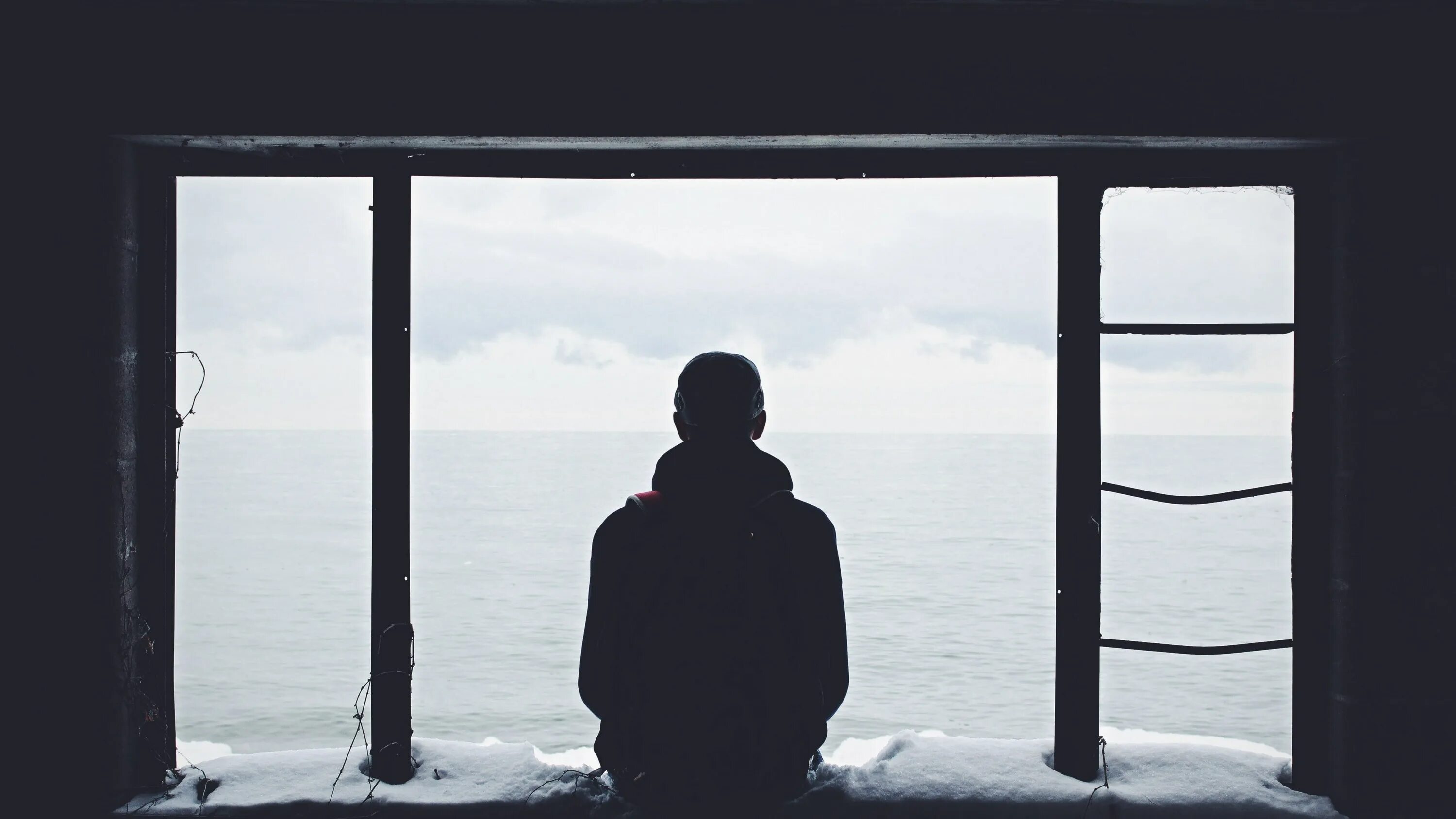 While alone