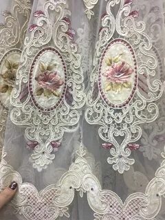Тюль вышитая