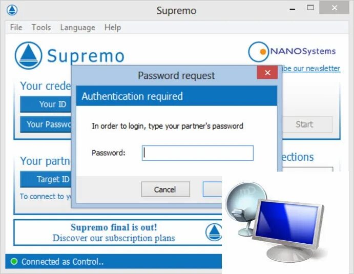 Start password. Supremo Remote desktop. Supremo ключ активации.