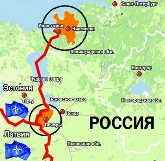 Какая область граничит с эстонией