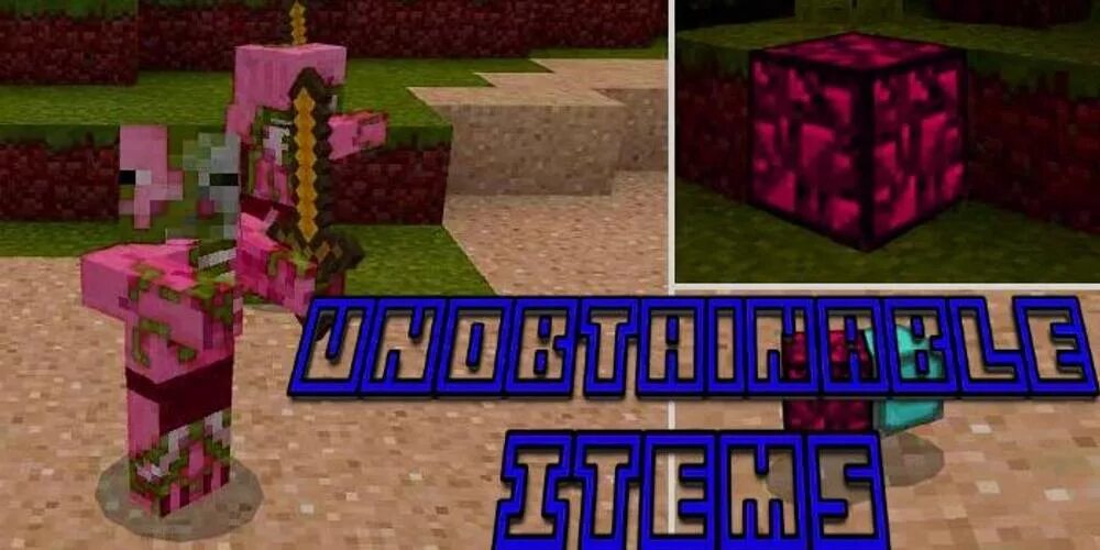 Item addon. 20. Items. Мод notenoughitems-1. Unobtainable значок.