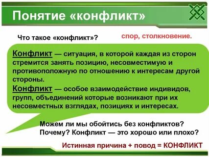 Понятие конфликта в общении