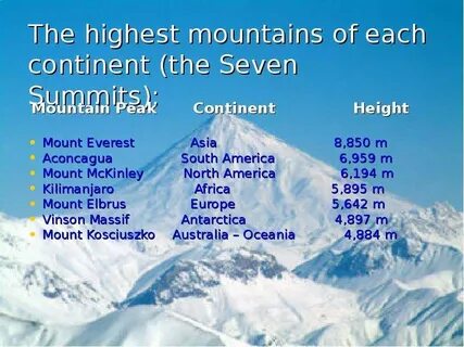 Which mountains are higher