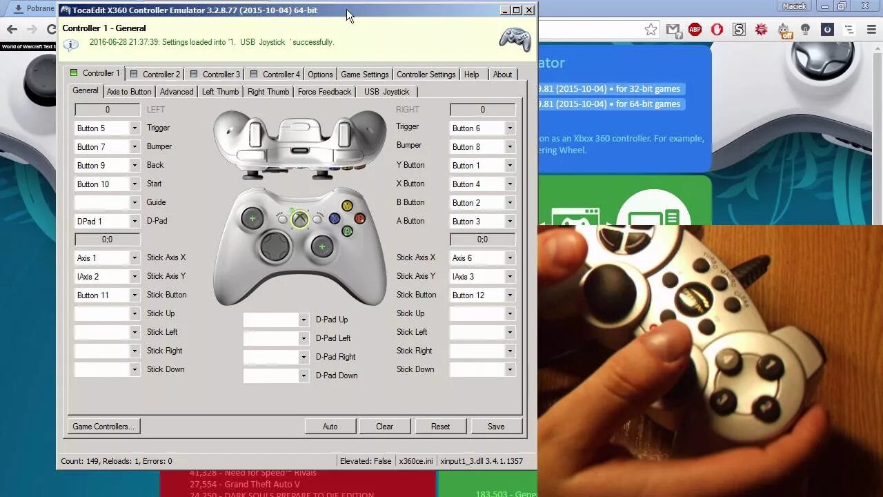 Xbox 360 Controller Emulator (x360ce) 3.2.9.82. X360ce для руля. X360ce • эмулятор контроллера Xbox 360. X360ce настройка геймпада. Джойстик x360ce