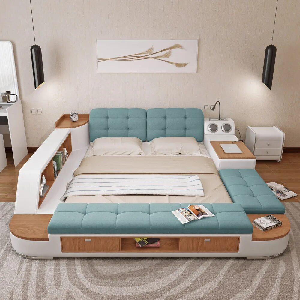 Кровать 7 дом. Кровать смарт бэд. Кровать Sherry Sheng lai si 1.8. Многофункциональная кровать татами и мебель. Многофункциональная кровать в спальню.