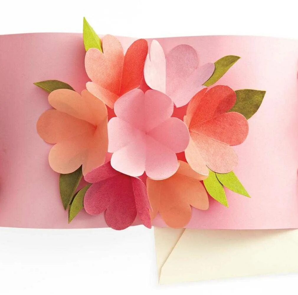 Цветы для мамы своими руками из бумаги. Открытка с объемными цветами. Объемная открытка цветы. Объёмные цветы из бумаги для открытки. Красивые цветы из бумаги.