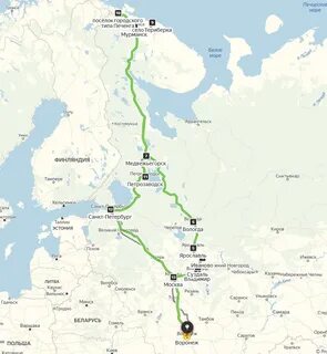 Смоленск мурманск расстояние