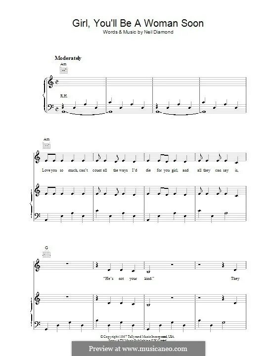 You be a woman soon перевод. Girl you will be a woman soon Ноты. Girl you'll be a woman аккорды. Girl you'll be a woman soon Ноты на гитаре.