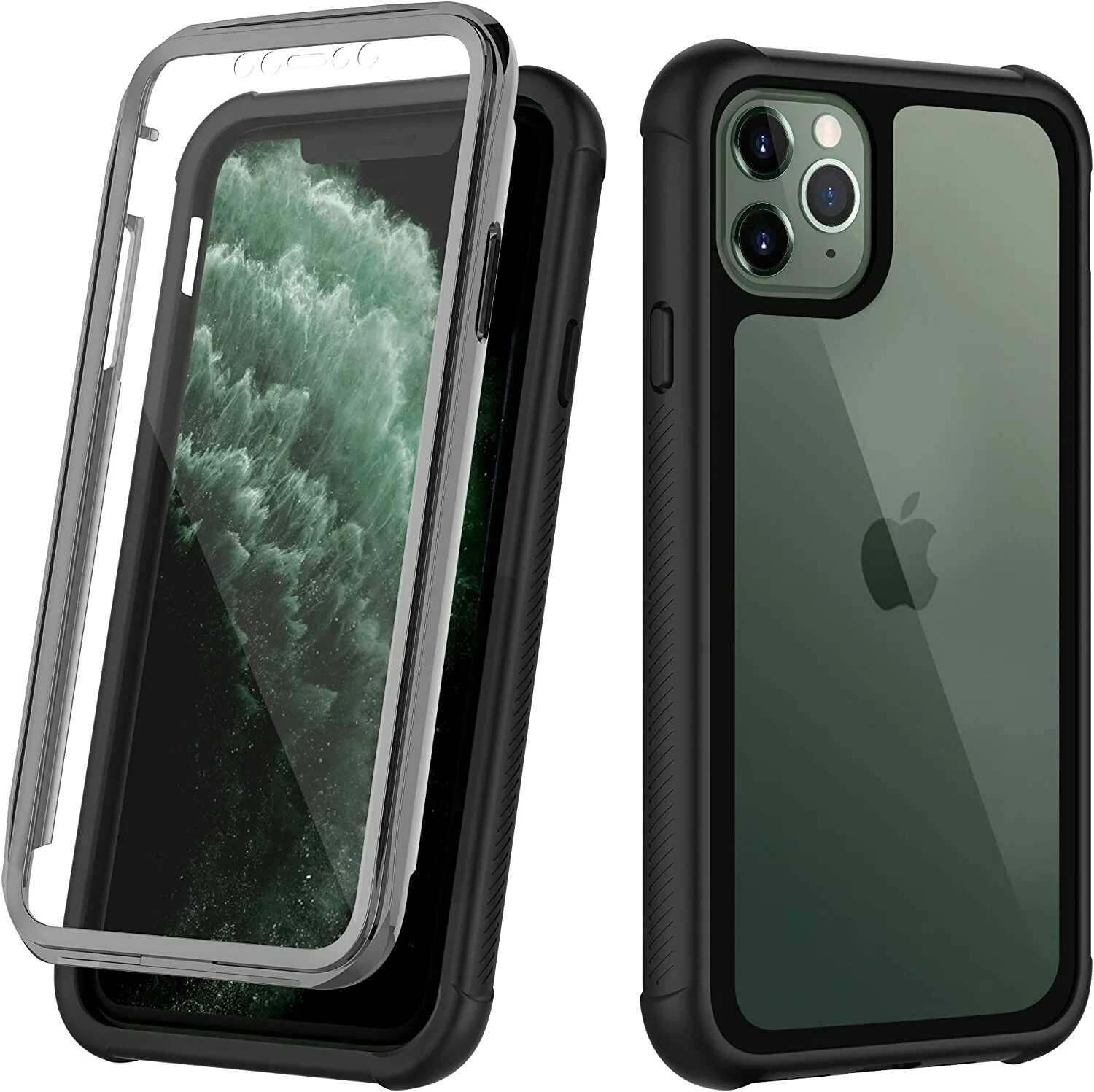 Iphone 11 pro max case. Iphone 11 pro max clear case. for iphone 11 12 pro max 360° full body case screen protector cover.
