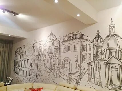 Линии на стене как нарисовать