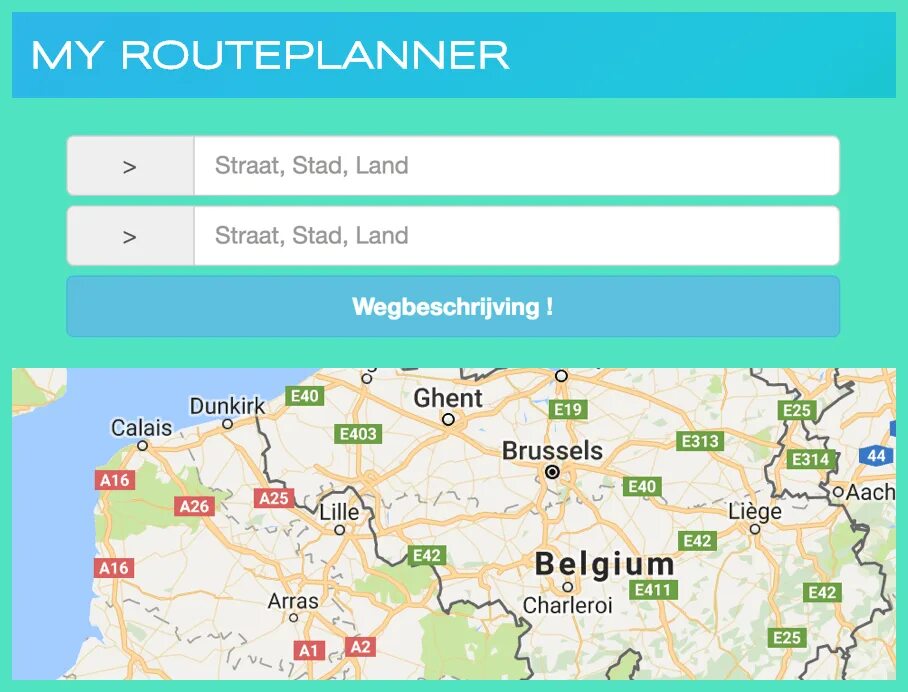 Routing plan. Route Planner.