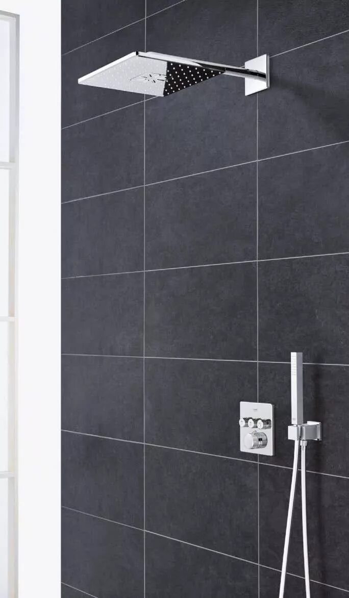 Душевая система Grohe Grohtherm SMARTCONTROL. Grohtherm SMARTCONTROL 34706000. Душа скрытого монтажа Grohe Grohtherm. Встроенный душа grohe