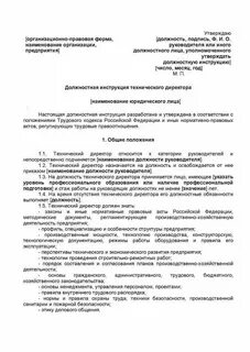 Должностная инструкция главы муниципального образования