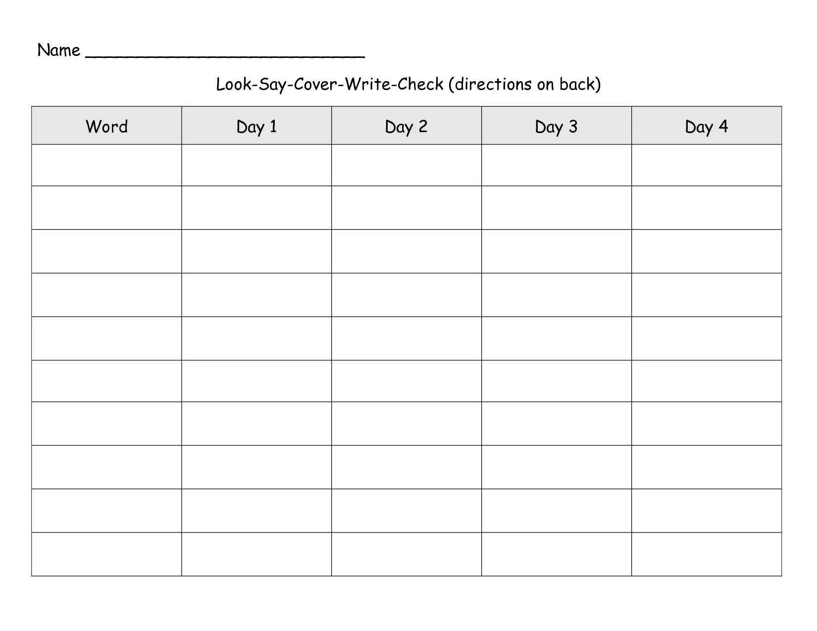 Look say Cover write check. ‘Look-Cover-write-check. Cover look write check Worksheet. Writing checker