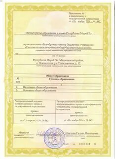 Свидетельство о государственной аккредитации с приложением
