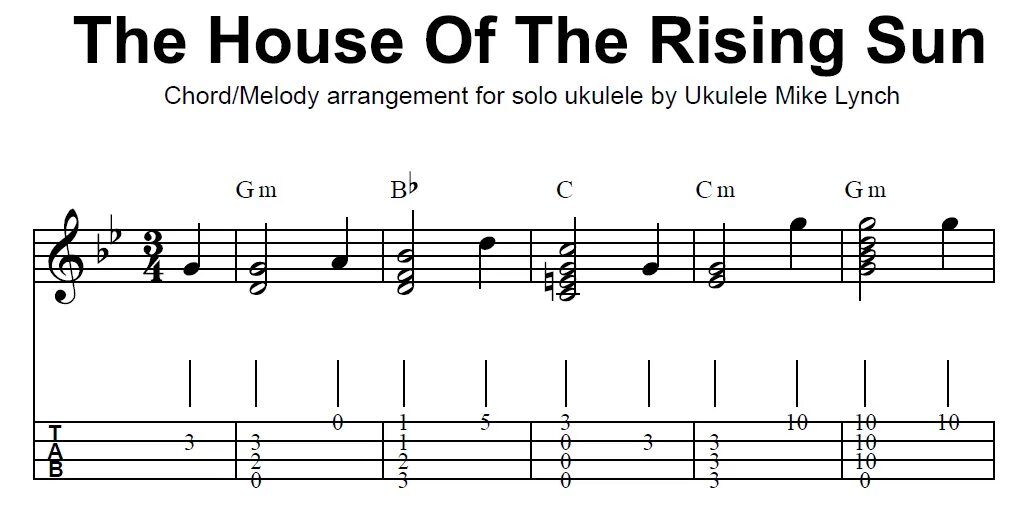 Дом солнца табы. House of Rising Sun на укулеле. House of the Rising Sun аккорды на укулеле. Табы на укулеле House of the Rising Sun. House of the Rising Sun Chords.