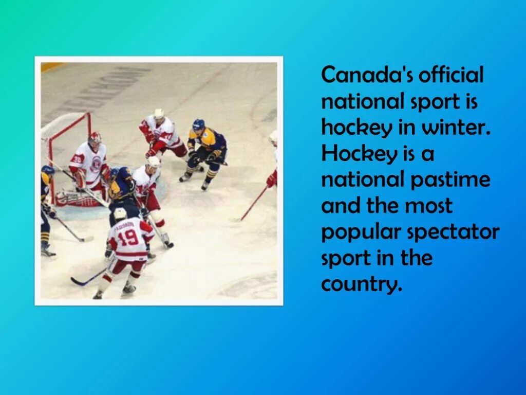 Are sport popular in russia. Canada’s National Winter Sport is …. Спорт в Канаде на английском. Спорт в Канаде презентация. Winter Sports in Canada.