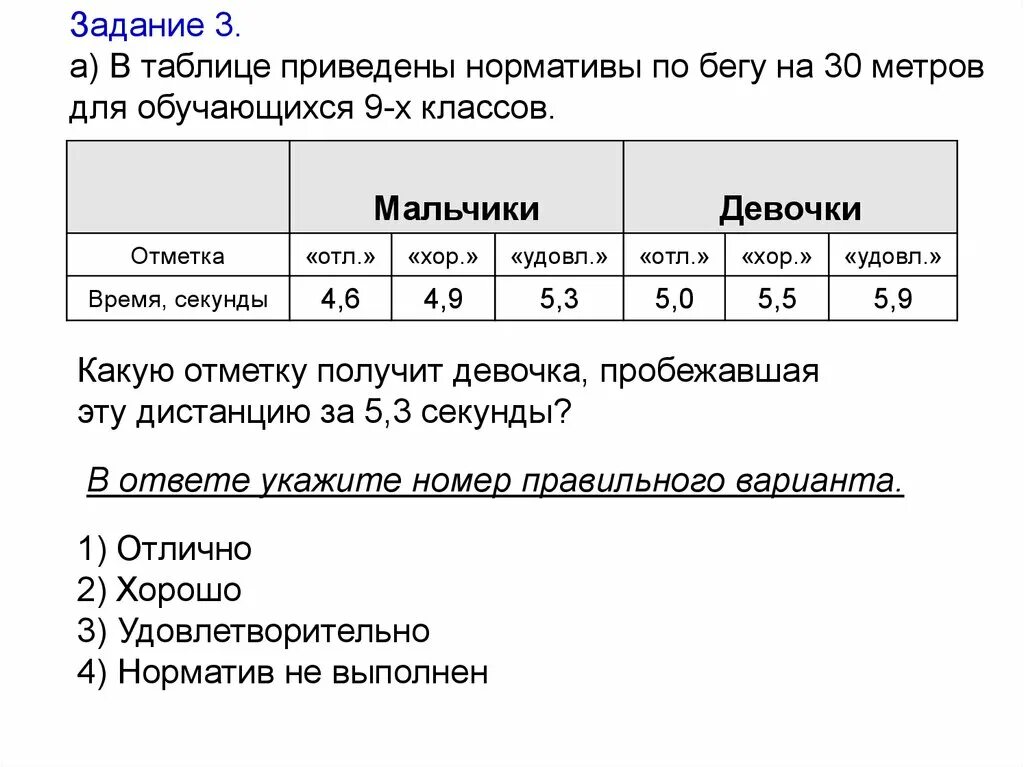 Нормативы бега 30м. Получено отметка. Нормативы бега 6 класс мальчики. Какую отметку получила девочка пробежавшая эту дистанцию за 5.73. Определите результат девочки, пробежавшей эту дистанцию за 5,22.