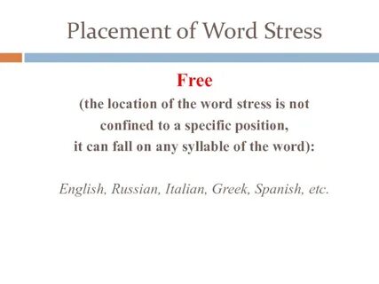 Word stress writing