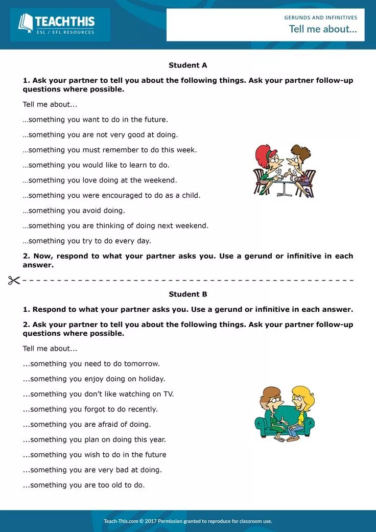 Answer the questions tell a partner