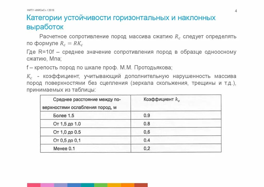 Категория выработки