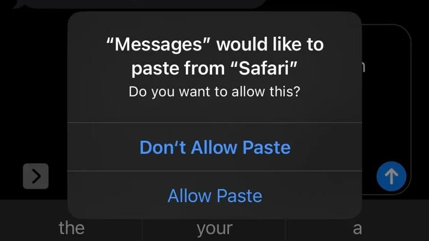 Allow pasting below to allow pasting