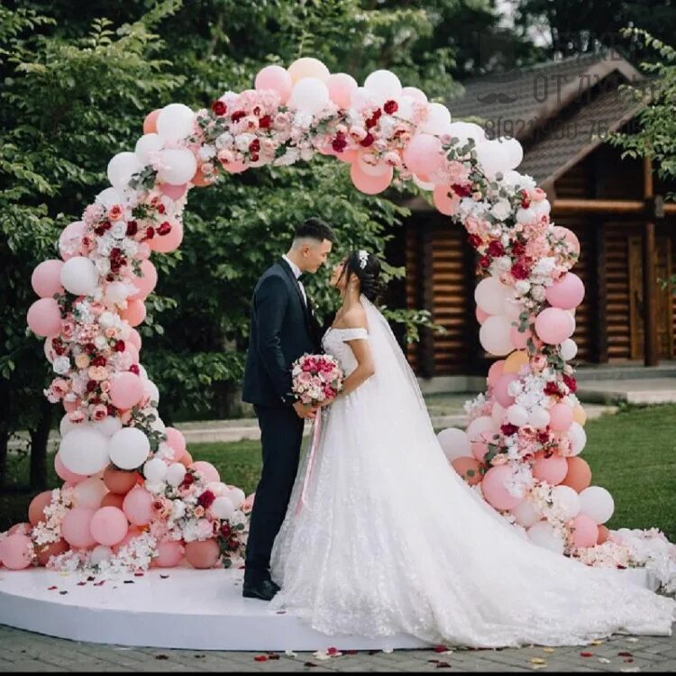 Арка "Свадебная". Свадебная арка из шаров. Свадебная арка с шарами. Арка для выездной регистрации.