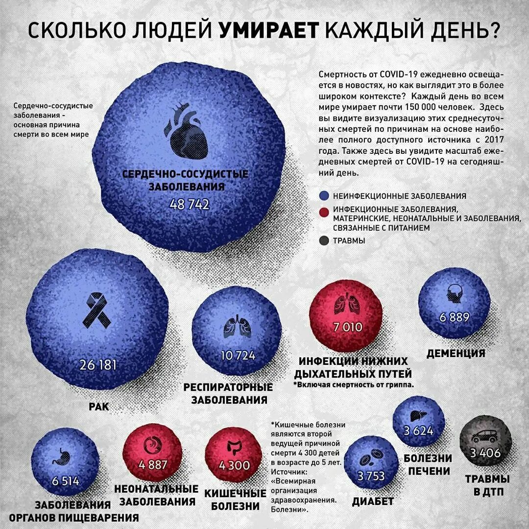 Сколько умирают и рождаются в мире