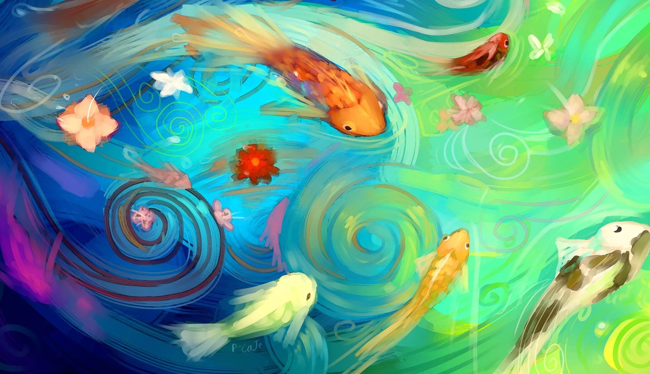Рыбки абстракция. Рыбы в абстрактной живописи. Заставка на рабочий стол рыбки. Абстракция рисунки. Песня рыбки в воде