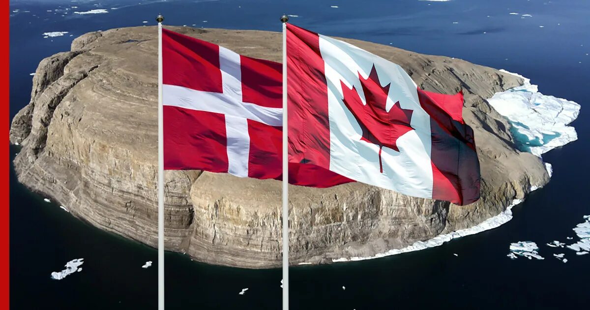 Государственная граница канады. Остров Ганса в проливе Кеннеди. Остров Ханс спор Дании и Канады.
