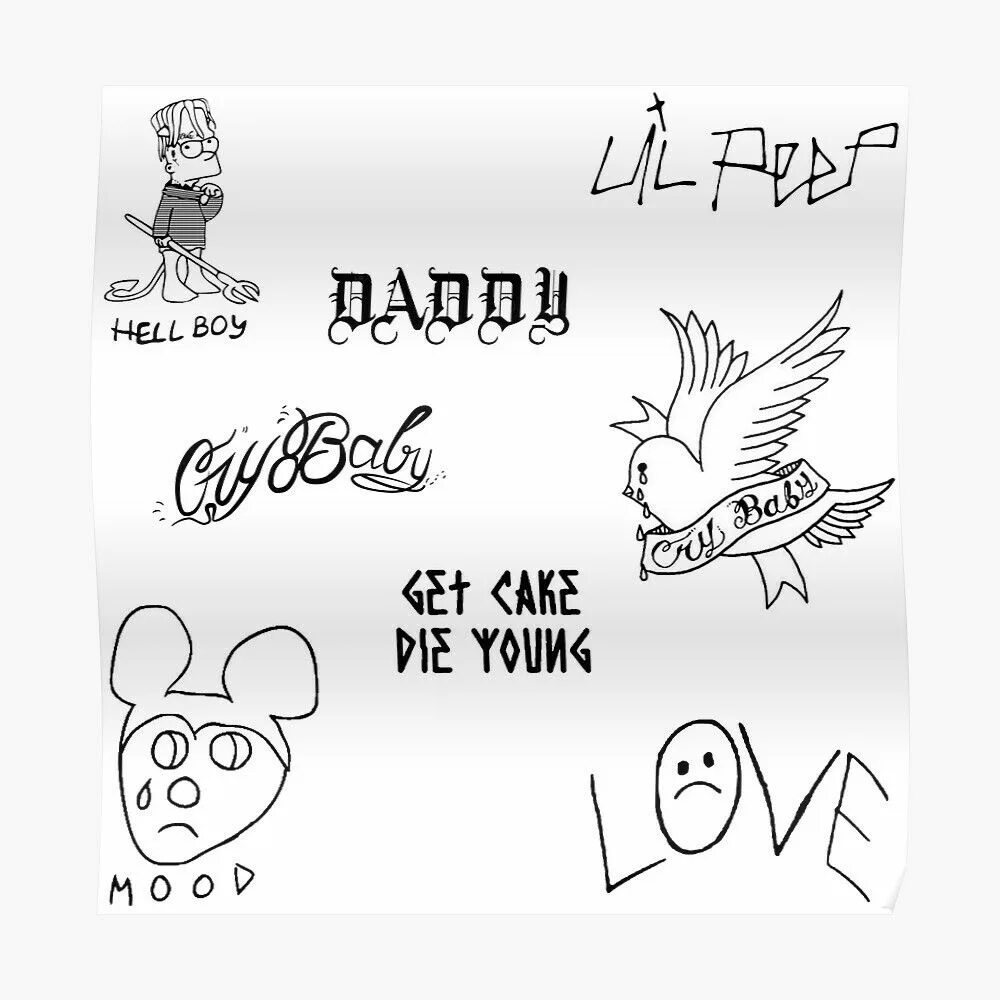 Lil Peep тату. Маленькие тату лил Пипа. Lil Peep тату эскизы. Лило тату эскиз