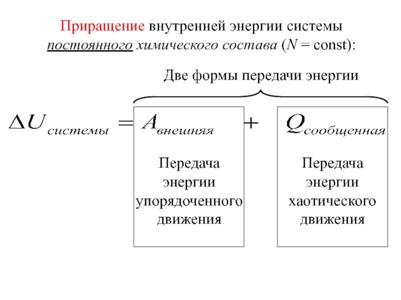 Приращение процесса. Приращение внутренней энергии. Как найти приращение внутренней энергии. Две формы передачи энергии. Приращение Удельной внутренней энергии.