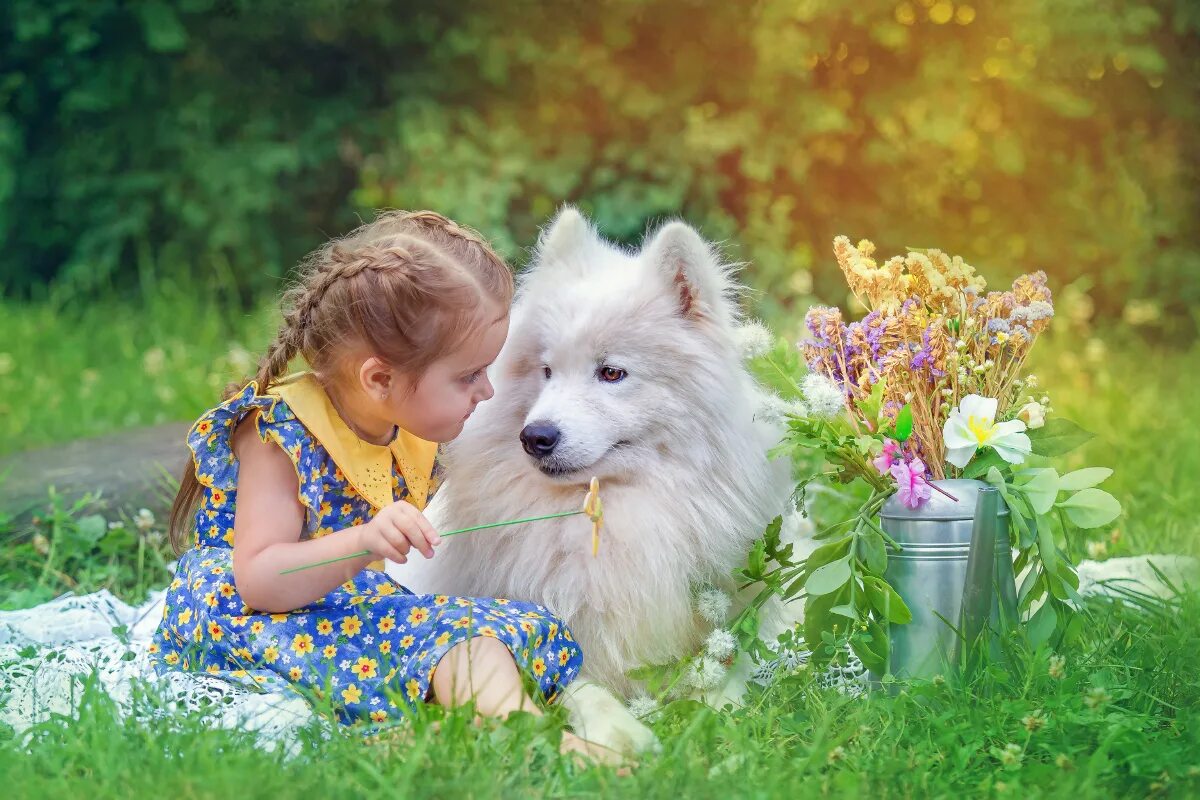 Самая добра картинка. Дети с животными. Для детей. Животные. Девочка с собакой. Дети животные лето.