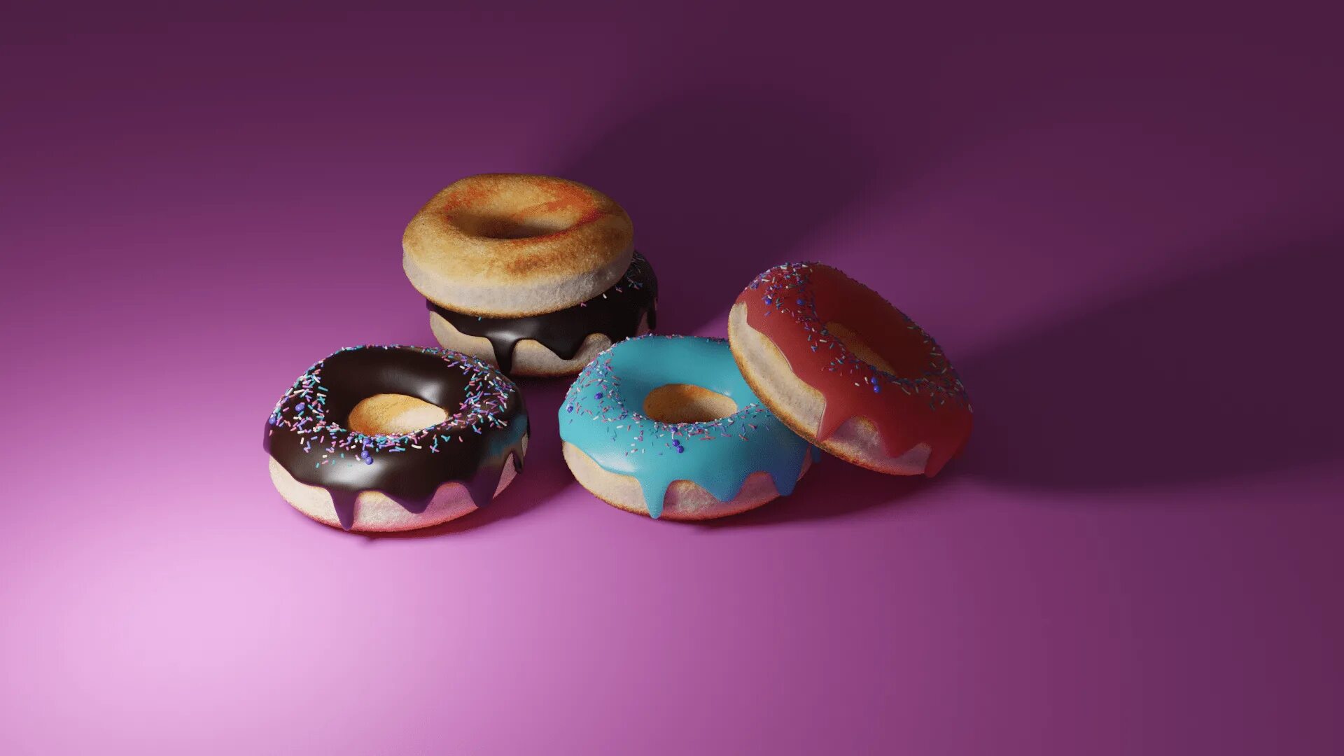 Канал сладости. Blender 3d пончик. Пончик в блендер 3д. Красивые пончики. Текстура пончика.
