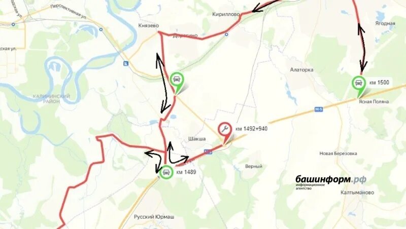 Закрытие дорог в башкирии 2024 год. Трасса м5 Башкортостан. Дорога м-5 на карте Башкирии. Шакша Уфа на карте. Трасса м5 Уфа Волгоград.